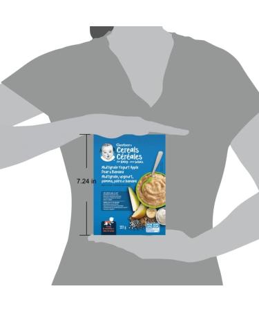 GERBER CEREAL Wheat with Yogourt & Apple Pear Banana Cereal 8+ months 227 g 6 Pack - PACKAGING MAY VARY Wheat with Yogourt Apple Pear Banana - Buy Online on GoSupps.com