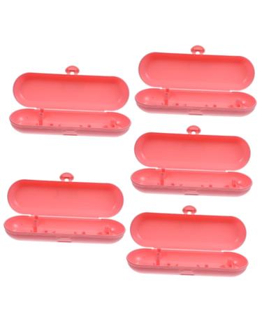 Solustrie 5st electrical toothbrush box holder for toothbrush cup toothbrush protective cover electrical toothbrush holder bags for electrical toothbrush portable hard box pp lady 22x7x4cmx5pcs rosax5stk