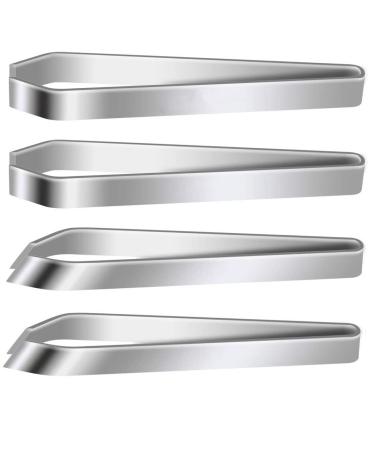 PIVHWIR Fish Bone Tweezers Flat Slanted Flat Stainless Steel Fish Bone Removal Needle Tones Scales 4 Pack