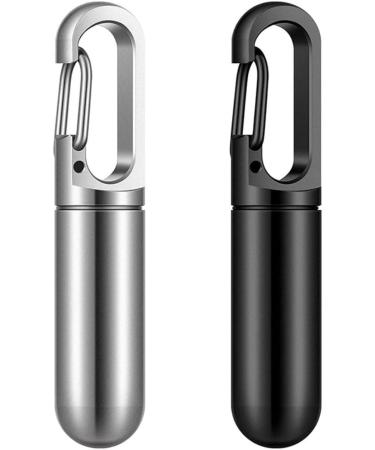 Portable Waterproof Pill Holder Keychain Black Travel Pill Organizer for Purse & Pocket - Buy Online on GoSupps.com