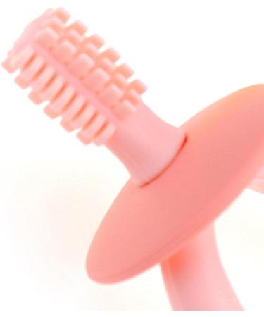 Buy Baby Training Toothbrush Teether - Silicone 360 Clean Mouthguard & Tongue Cleaner (Pink) - International Shipping Available - Buy Online on GoSupps.com