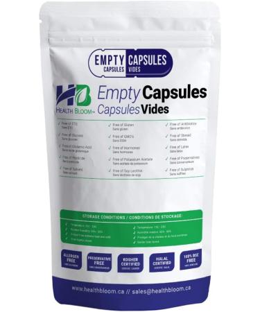 1000 Empty Gelatin Capsules Size 00 Natural. Halal. Kosher. Hypoallergenic. NON GMO. Manufactured in North America. - Buy Online on GoSupps.com