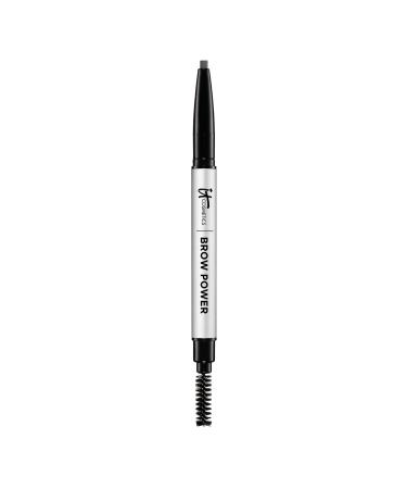 IT Cosmetics Brow Power, Universal Taupe - Universal Eyebrow Pencil - Mimics the Look of Real Hair - Budge-Proof Formula - With Biotin, Saw Palmetto & Antioxidants - 0.0056 oz Full Size Universal Taupe