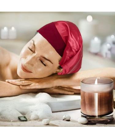 Buy Ladaypoa Long Satin Sleeping Cap | 2-Piece Extra Large Sleeping Hats for Women - Black & Red Perfect for Long Braids - Buy Online on GoSupps.com