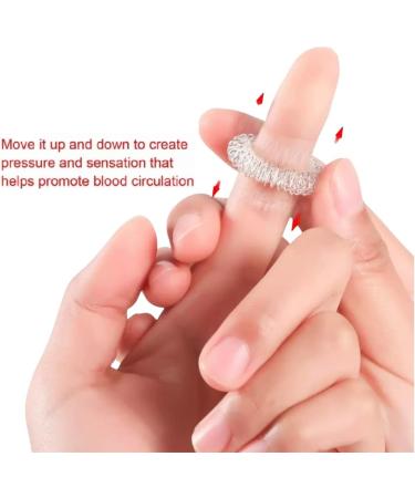 2-Piece Stainless Steel Massage Ring Set - Acupressure Finger Rings to Boost Blood Circulation - Silver - Buy Online on GoSupps.com