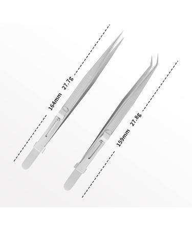 FRUHLING 2xhigh-precision tweezers with inner teeth 16.4 cm jewellery tweezers with fine tips pointed tweezers fine precise tweezers stainless steel tip for sewing jewellery making electronics - Buy Online on GoSupps.com