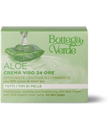  Bottega Verde Bottega Verde Aloe - 24-hour face cream - moisturizing soothing brightening - with 30% aloe juice* organic (50ml) for all skin types - Buy Online on GoSupps.com