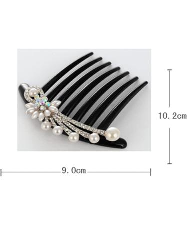 PATKAW Imitation Pearl Hair Comb - Hair Side Combs Crystal Headdress Floral Rhinestone Bride Hair Accessories - Small French Side Hair Comb Clips for Women Decorative - Buy Online on GoSupps.com