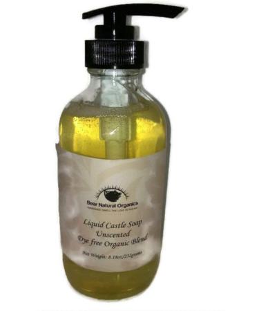Bear Natural Organics Organic Liquid Castile Soap | Hand Wash | Body Wash Lavender Scented 8 Ounce
