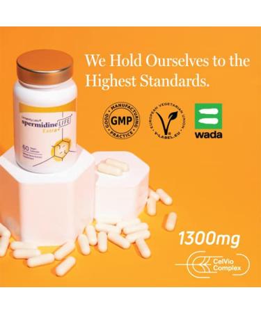 Longevity Labs+ spermidineLIFE Extra+ Natural Supplement Non-Synthetic Plant-Based Wheat Germ Extract with High Spermidine & Zinc for Cell Renewal Vegan for Women & Men 60 Capsules - Buy Online on GoSupps.com