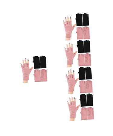 FRCOLOR 10 Pairs Uv Gloves Uv Protection Gloves Hand Gloves for Protection Gel Manicure Gloves Uv Sun Protection Gloves Fingerless Gloves for Women Anti Gloves Nail Manicure Tools Cotton