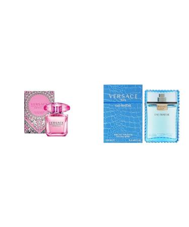 Versace Bright Crystal Absolu Eau de Perfume Spray 3.0 Ounce Man Eau Fraiche By Gianni For Men Edt Spray 3.4 Fl Oz Bundle 3 Fl Oz (Pack of 1) Perfume Spray + Spray Citrus&Woods 3.4 Fl Oz