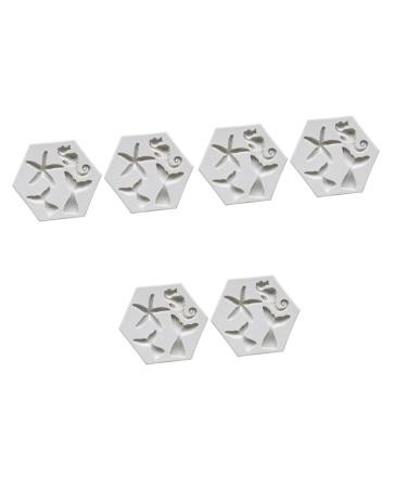 Zerodeko Cake Toppers 6 Pcs Mold Bakery Tools Baking Tools Cake Mould Baking Gift Cake Stencils Gift for Baking Stencils for Cakes Silicone Stencils Mermaid Decorate Fudge Silica Gel 9X7.5X0.8CMx3pcs Greyx3pcs