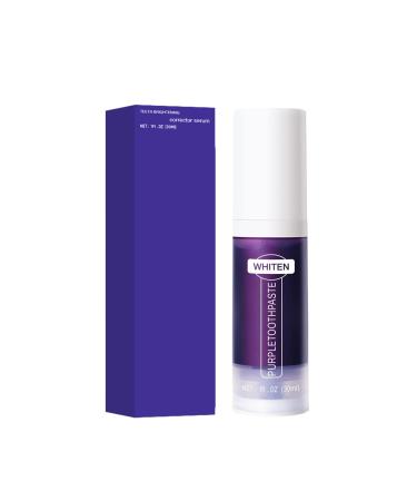 bellv Purple Teeth Whitener - 30 ml - Toothpaste with plant extracts - Refreshing dental cleanser to clean teeth and improve breathing Bellv