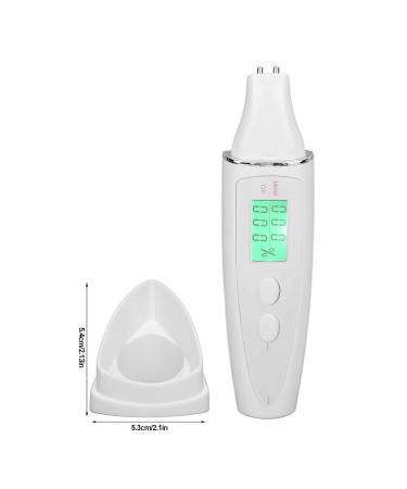 Precision Skin Analyzer - Digital LCD Facial Water & Oil Tester for Home & Salon | Portable Skin Sensor in White - Buy Online on GoSupps.com