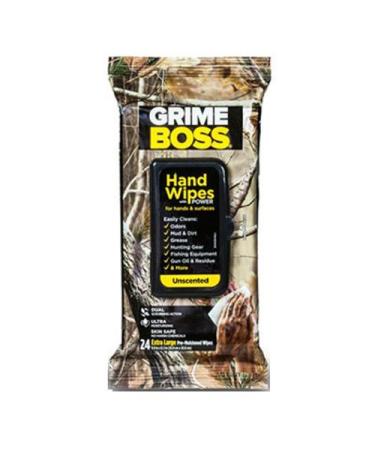 GRIME BOSS Realtree Unscented Hand and Everything Hunting and Field Wipes (24 Count)