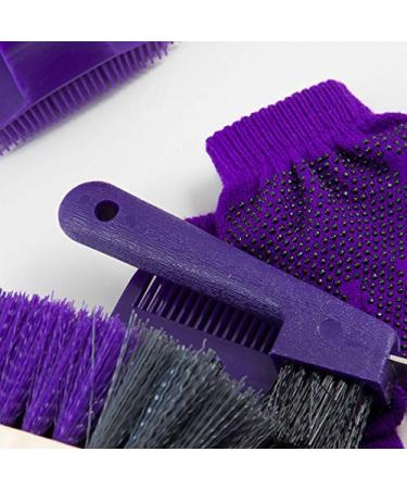 PFIFF 100576 Children's Grooming Box - 6-Piece Horse Care Kit Purple | International Shipping Available - Buy Online on GoSupps.com