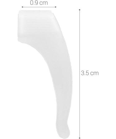 KWMobile Anti-Slip Glasses Hinge Set - 4x Silicone Ear Hooks for Sports - Black Matt & Transparent - Buy Online on GoSupps.com