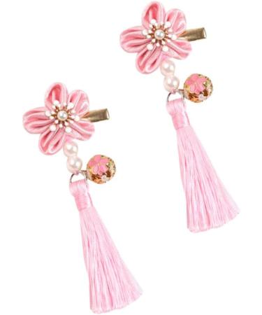 ibasenice 2 Pairs Kids Barrettes for Hair Hanfu Hair Accessories Girl Barrettes Clip Flower Hair Clip Kids Hair Accessories Hair Clip for Han Chinese Clothing Child Candy Bag Tassel - Buy Online on GoSupps.com