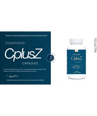 FounditGood FiG Nutra s CPlusZ: High Potency Curcumin with Black Pepper & Ginger Extracts Enhanced Formula for Joint & Metabolic and Antioxidant Support 60 Veg Caps - Buy Online on GoSupps.com