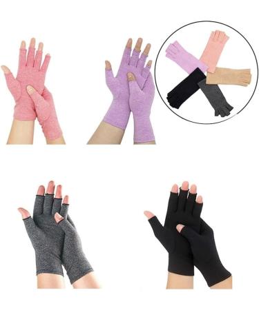 SunnyJuly Compress Bamboo Arthritis Gloves Premium Bamboo Gloves Anti-Slip Glue dot Gloves for Work Fingerless Women Men Gray Spots X-Large - Buy Online on GoSupps.com