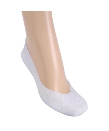 Pair Silicone Socks Foot Protector Full Length Silicone Gel Socks Moisturizing Cracked Skin Care for Foot Care (S)