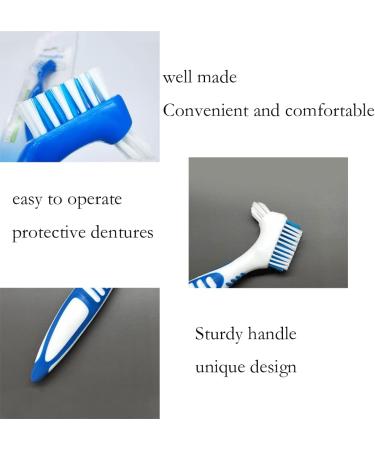 YKKJ 3-Piece Denture Toothbrush Set | Hard Denture Brush for Effective Cleaning Oral Care & Plaque Removal - International Shipping Available - Buy Online on GoSupps.com