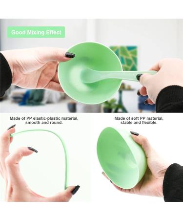 Face Mask Mixing Bowl Set - DIY Facial Mask Mixing Tools with Spatula & Brushes | Pack of 7 - Green - Buy Online on GoSupps.com