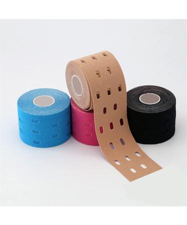 Perforated Muscles Sports Tape Therapeutic Care Elastic Bandage Breathable 5CM*5M Sports Kinesiology for Muscle Joints Physical Therapy Tape for Knee Ankle Shoulder Plantar Fasciitis 2 Rolls Pink - Buy Online on GoSupps.com