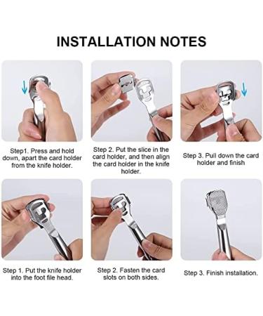 Luoileily Pedicure Foot Rasp & Callus Shaving Kit - 20 Blades Professional Foot Care Scraper for Dead Skin & Hard Skin Remover - Buy Online on GoSupps.com