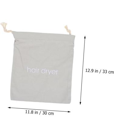Healeved 16 Pcs Hair Dryer Storage Bag Straightener Travel Pouch Hair Dryer Bag Drawstring Light Grey Fabric - Buy Online on GoSupps.com