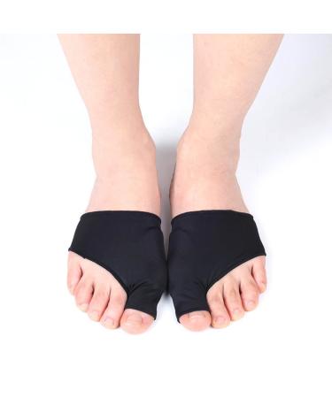 Hallux valgus bandage soft breathable breathable support bale tooth corrector sleep for men and women bunion corrector sleep to relieve pain (l l (40-45) black