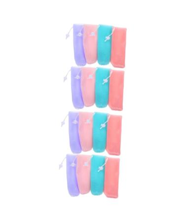FOMIYES 16 Pcs Soap Foaming Net Soap Bags for Soap Bars Sponge Pocket Soap Bags for Bathroom Soap Bar Bag Pe 15.50X6.00X2.50CMx2pcs Assorted Colorx2pcs