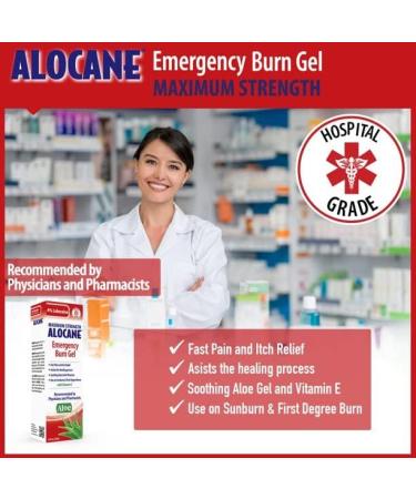 Alocane Maximum Strength Burn Gel 2.5oz - Pack of 2 | Fast Relief for Burns - Buy Online on GoSupps.com