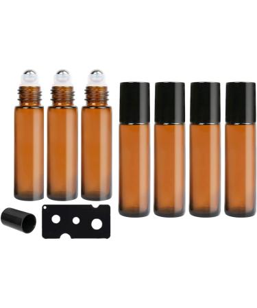 Essential Oil Roller Bottles Glass Roll-on Bottles with Stainless Steel Roller Balls for Essential Oil Perfume Oil 10ml 7 Packs - Buy Online on GoSupps.com