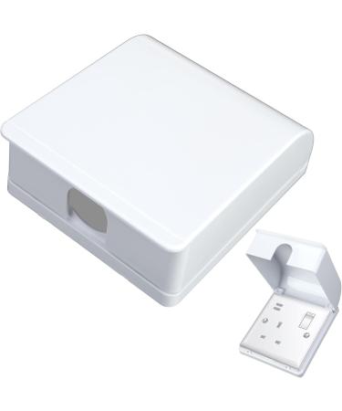 UK Socket Cover Box for Baby Pet Safety - Self-Adhesive Electrical Outlet Plug Cover with Waterproof Design - Home Safety Wall Switch Protector (White) - Buy Online on GoSupps.com