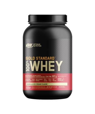 Optimum Nutrition Gold Standard 100% Whey Protein Powder Vanilla Ice Cream 2 Pound