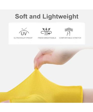 Weltition Anti UV Gloves for Nail Lamp Light Skin Care Fingerless Gloves for Protecting Hands from The Sun and Nails UV Light Yellow - Buy Online on GoSupps.com