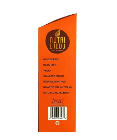 Nutri Laddu Indian Energy Balls - Keto Friendly On-The-Go Snack (Box of 5 Pouches - 10 Chocolate Balls) | International Shipping Available - Buy Online on GoSupps.com