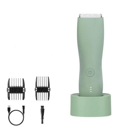 Body Hair Trimmer for Men and Women 2024 - No Nicks No Cut No Razor Bumps Guaranteed Groin and Body Shaver- Waterproof (Green)