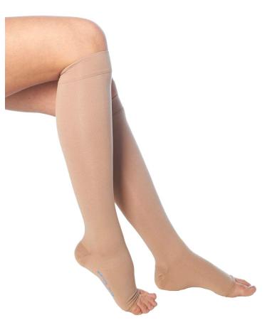 CzSalus Medical Stocking Class 1 (K1) with graduated compression 140 den without toe (5 Amber) Amber XL