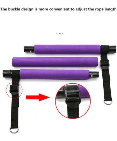 Yoga Pilates Bar Stick with Resistance Band Home Gym Muscle Toning Bar Fitness Stretching Sports Body Workout Exercise (Multicolor 1set) - Buy Online on GoSupps.com