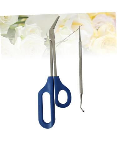 minkissy Nail File 2 Sets Limas De U as Stainless Steel Silver Color Grooming Kit Manicure Kit Long Handle Daily Life Everyday Dal for a Friend Nail Pregnant Woman Commodity - Buy Online on GoSupps.com