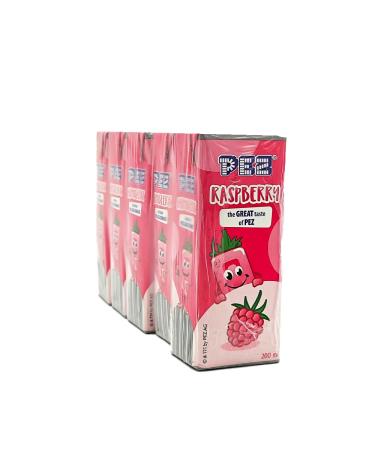 PEZ Raspberry Pack of 5 Drinking Pouches 200ml – Raspberry Magic to Go + GETZH ThankYou Sticker
