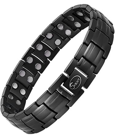 Jeroot Magnnet hard band pure Titan-Power men magnetic bracelets for closure bracelet magnet men health magnetic hardship energetix (3500 gauss) black-2