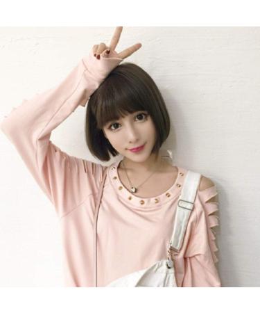 Shop Qi Liu Short Bobo Wig - Dark & Light Brown Straight Hair for Women | International Shipping Available - Buy Online on GoSupps.com