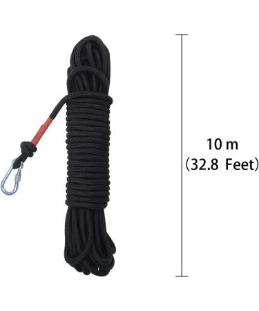 Buy Eruiv 10m 10mm Outdoor Climbing Rope - High-Strength Safety Braided Nylon 1500kg Capacity Includes Steel Core Carabiners & F ustlin - Buy Online on GoSupps.com