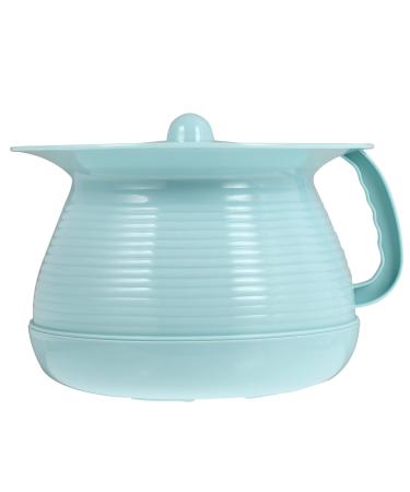 Unisex Chamber Pot with Lid Spittoon Chamber Bucket Plastics Bedpan Seat Urinal Toilet Household Night Urine Jug for Men Women Elderly Kids (Color : Sky-Blue)