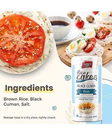 LIEBERS Vegan Rice Cakes - Black Cumin Snack, Kosher Certified | 3-Pack - Buy Online on GoSupps.com