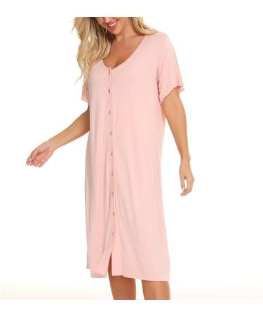 Jecarden Women's Maternity Nightgown - Short Sleeve Hospital Childbirth Sleepwear - Buy Online on GoSupps.com